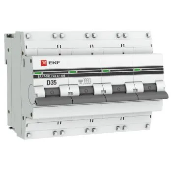 Авт. выкл. 4P 35А (D) 10kA ВА 47-100 EKF PROxima