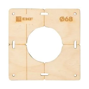 Шаблон для подрозетников c 1 отв. диам. 68 мм EKF Expert sh-d68-1