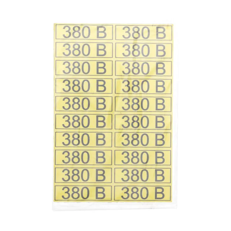 Наклейка знак электробезопасности «380 В» 15х50мм (20 шт. на листе) REXANT - Фото 3