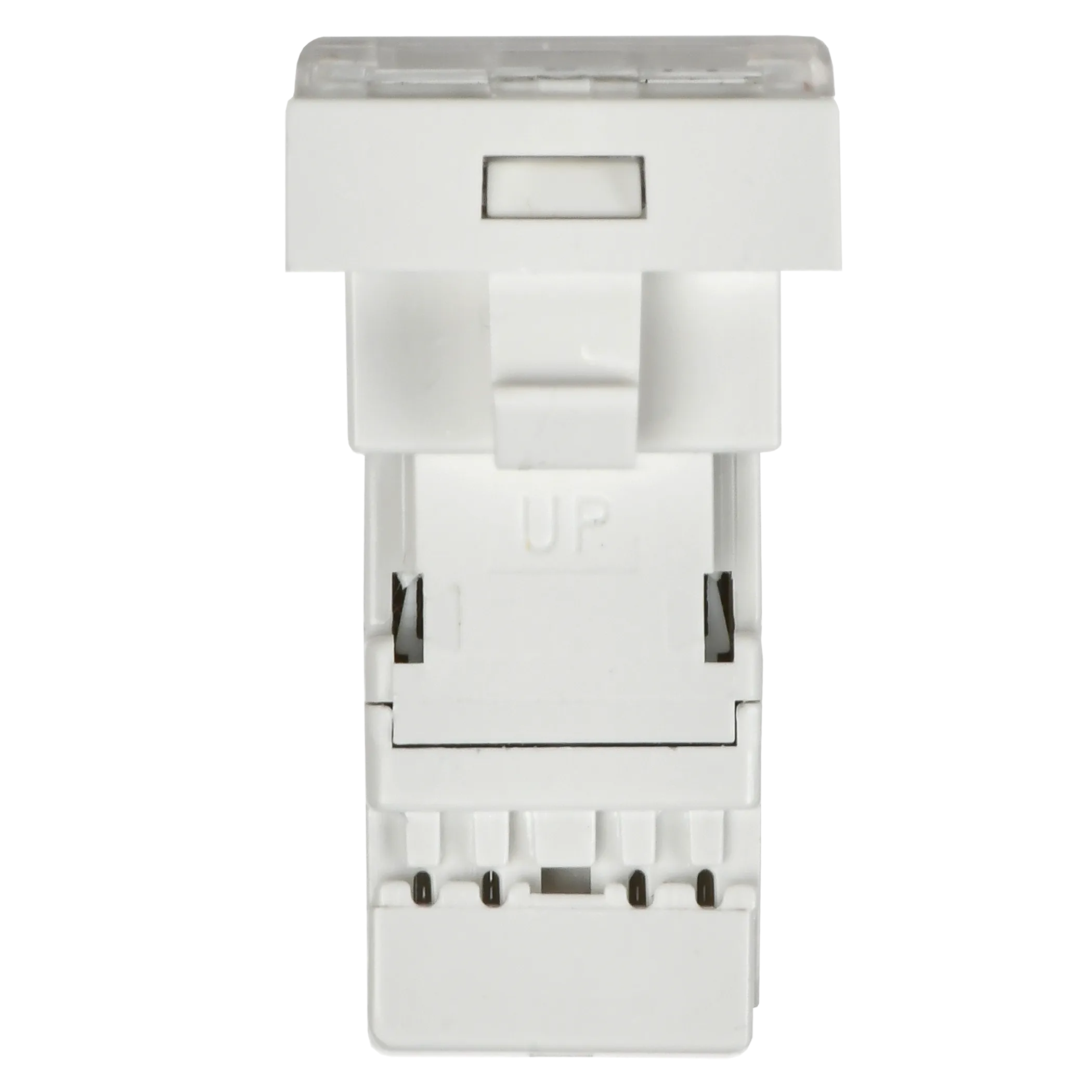 Розетка компьютерная РКИ-10-00-П RJ-45 UTP кат.5e (на 1 модуль) ПРАЙМЕР белая IEK - Фото 4