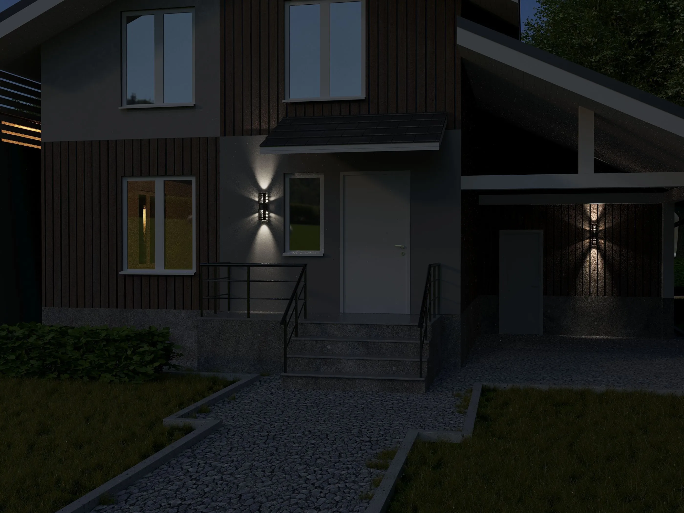 LIGHTING Светильник уличный светодиодный 5102 настенный 10Вт 4000К IP54 черный IEK - Фото 3