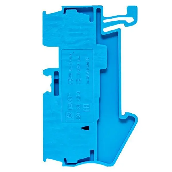 Колодка клеммная пружинная ST-2.5 28А 3 вывода синяя EKF - Фото 6