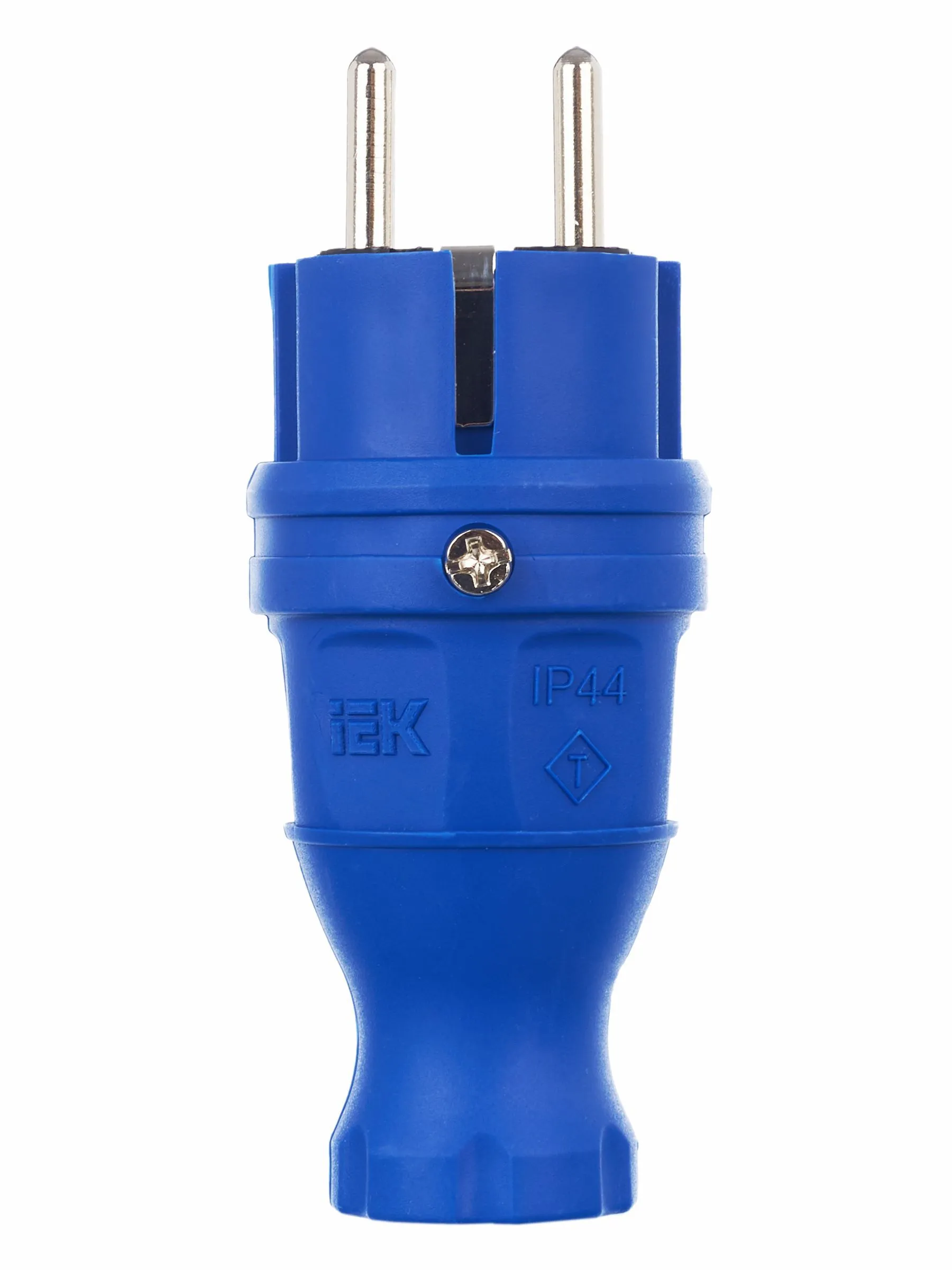 Вилка прямая ВБп3-1-0м IP44 ОМЕГА каучук синяя IEK - Фото 5