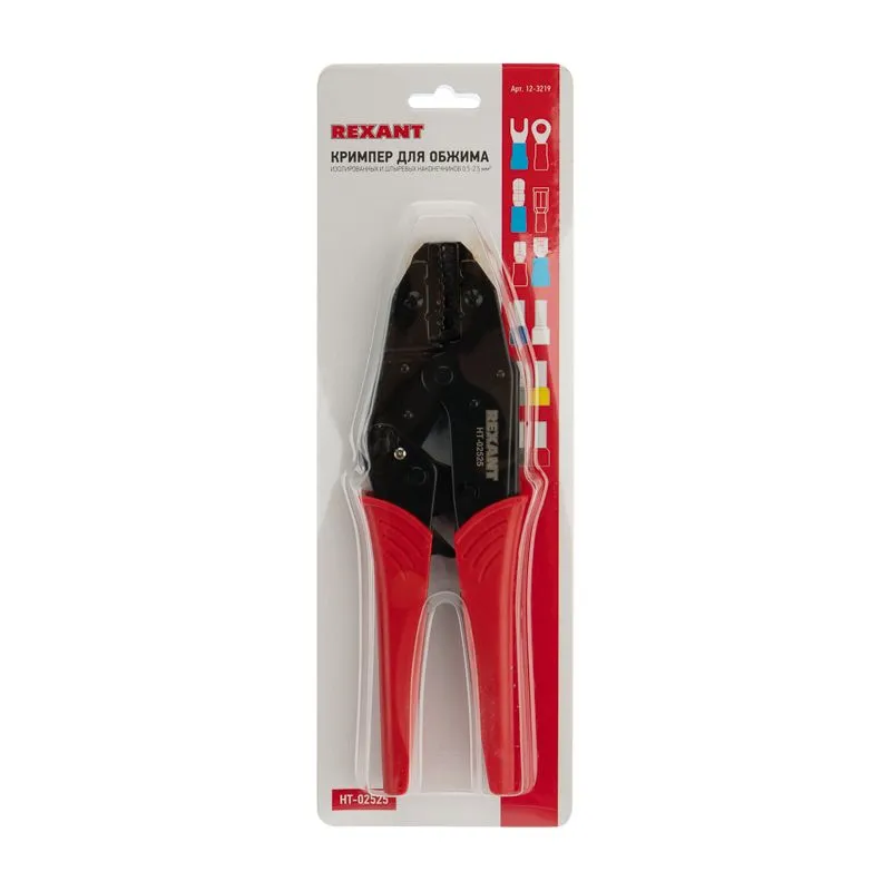 Кримпер комбинированный HT-02525 для обжима изолированных и штыревых наконечников 0,5 - 2,5мм² REXANT - Фото 3