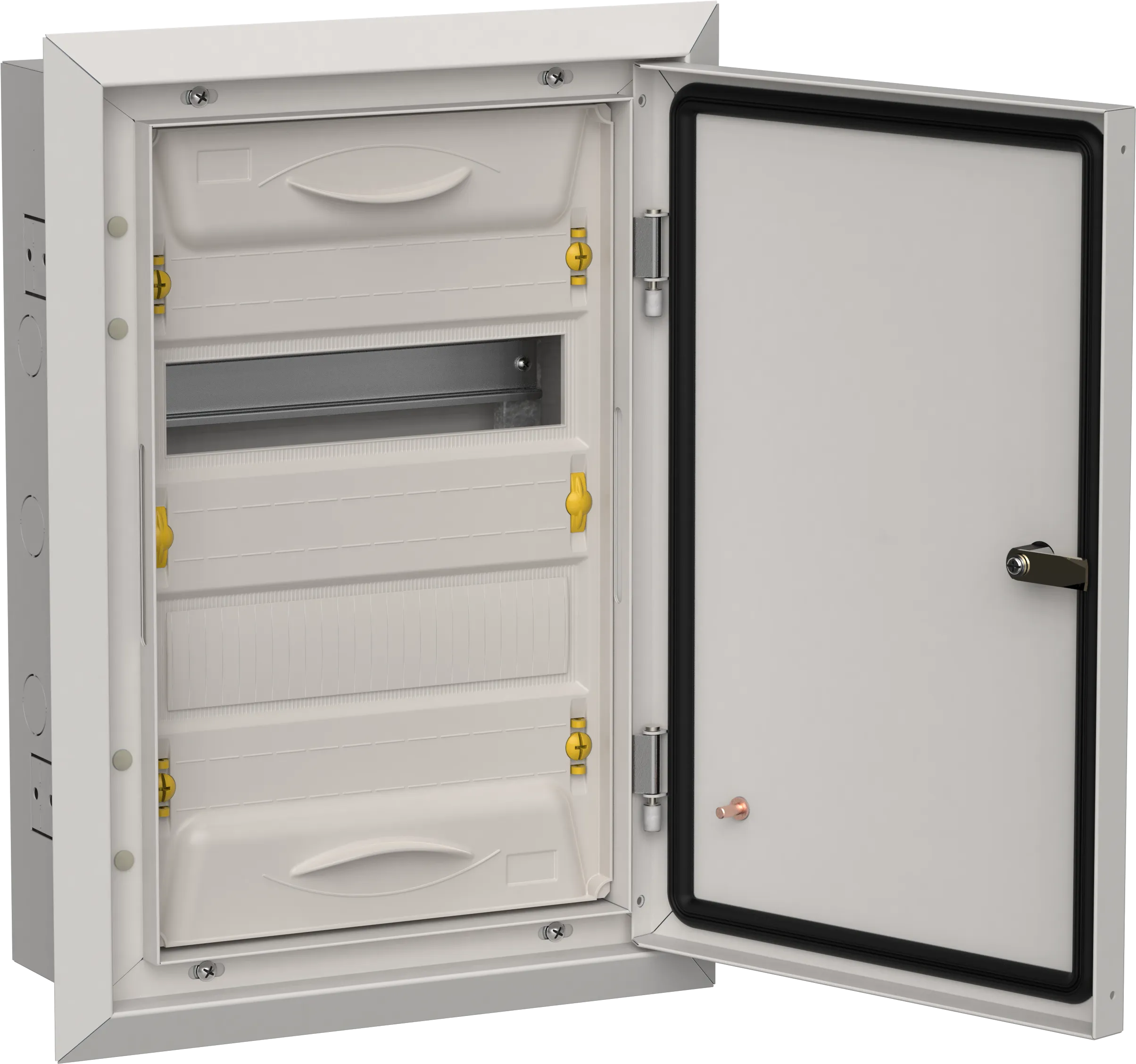 TITAN 5 Корпус металлический ЩРв-24 (1х24) 505х365х130мм IP31 серый (одна дверь) IEK TI5-50-V-024-31-7035