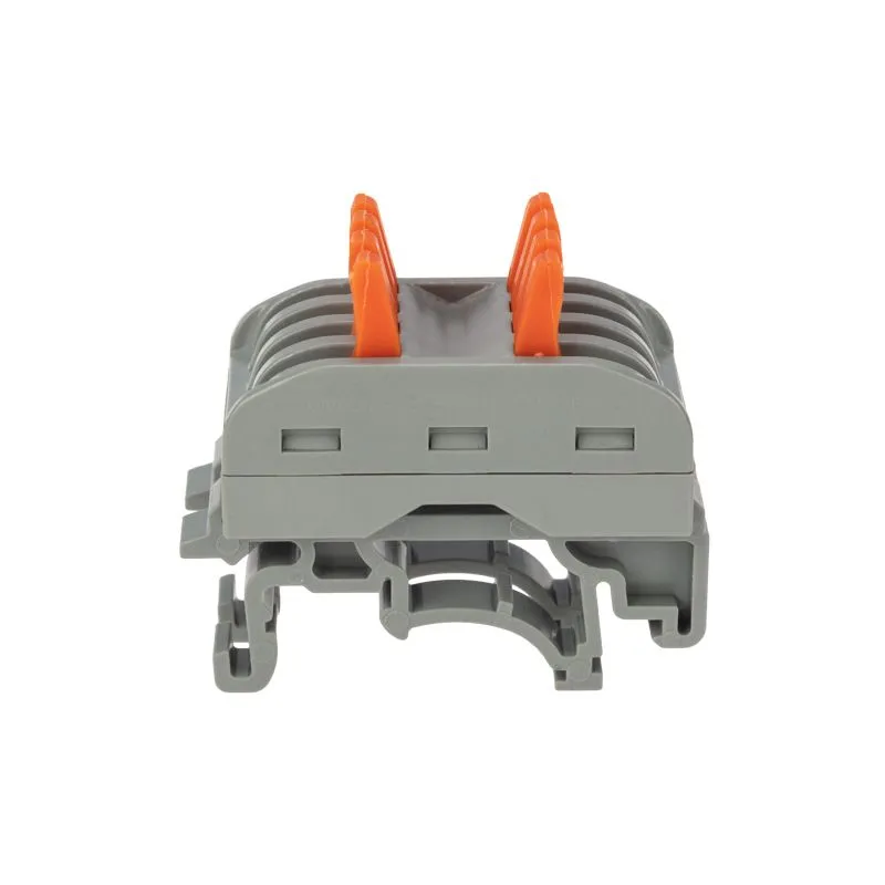 Клемма СМК 222-424D проходная 4-полюсная, с креплением на DIN-рейку (0,08-4 мм²) серая (50 шт./уп.) REXANT - Фото 2