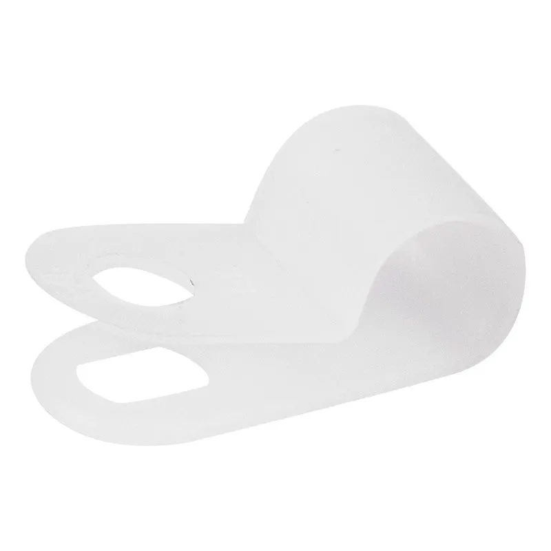 Скоба под винт 6мм, белая (50 шт/уп) REXANT