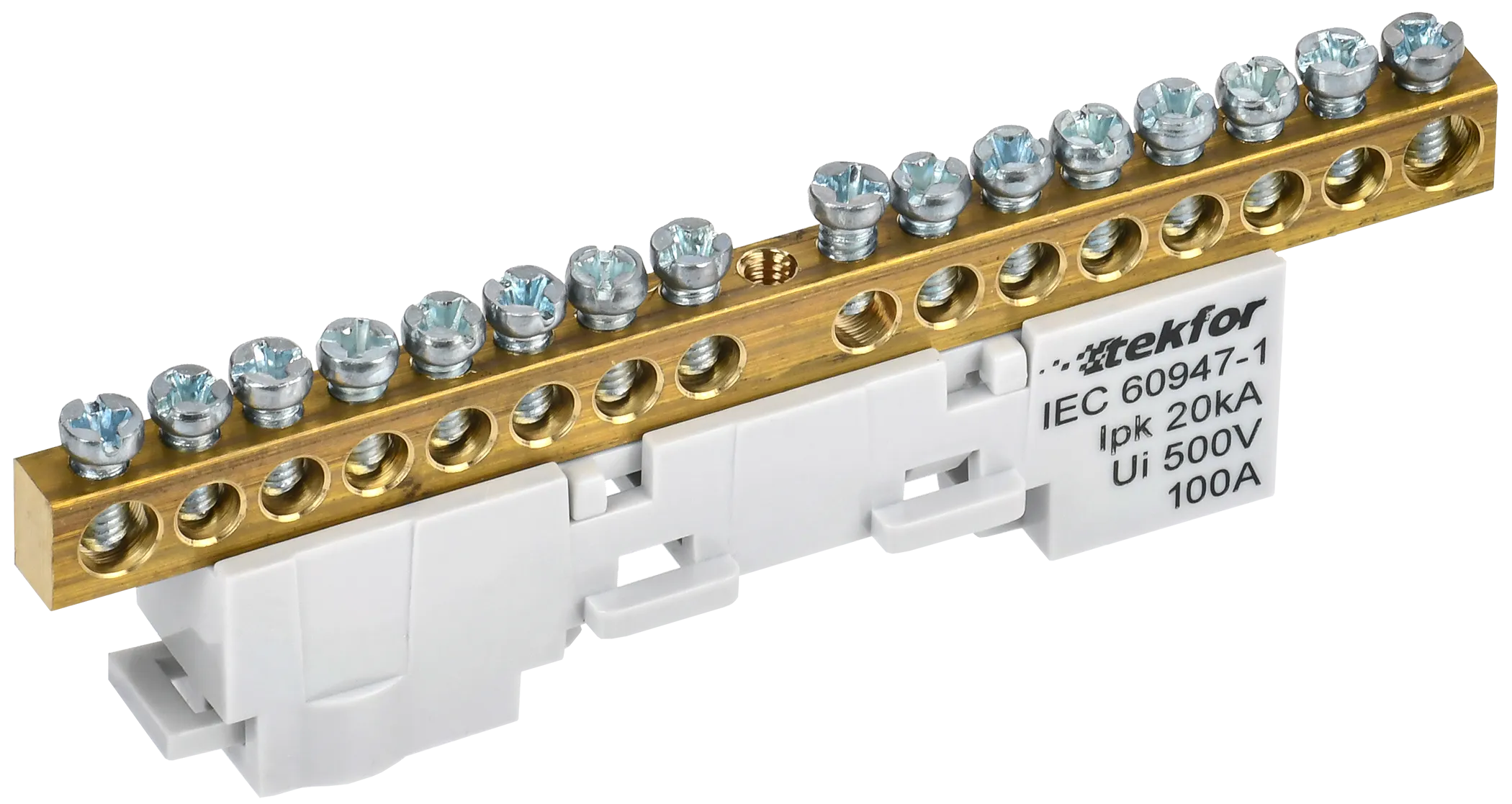 TEKFOR Шина L "фаза" неизолированная на универсальном держателе 6х9-16-Ср IEK