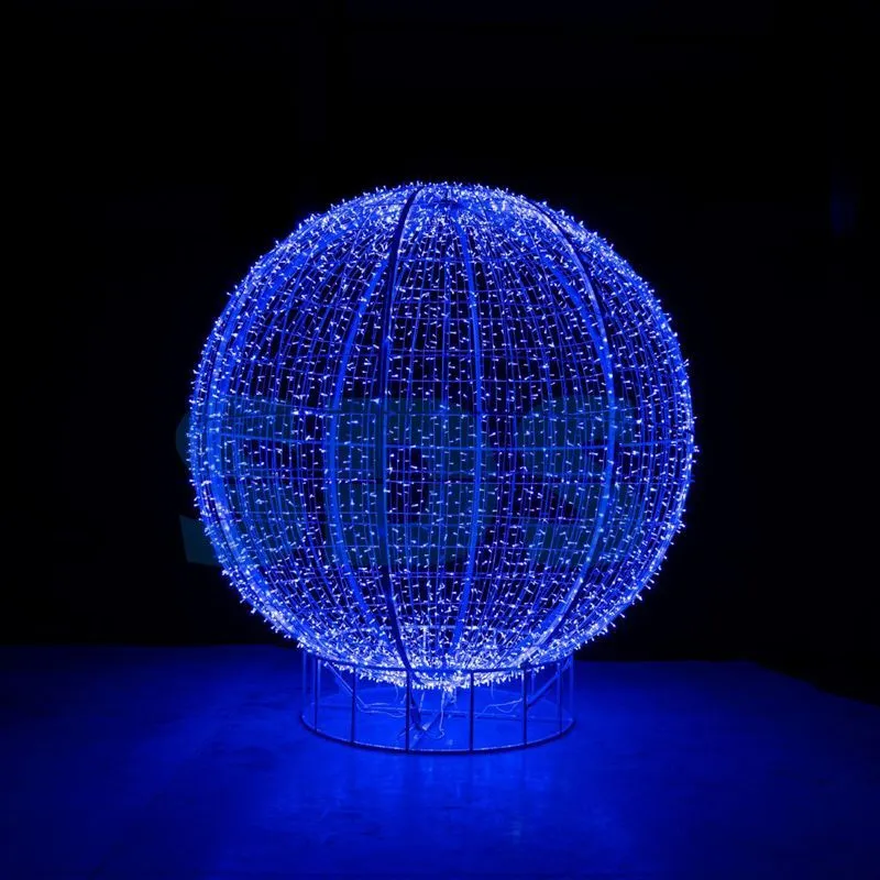 Декоративная 3D фигура Шарик елочный 350 см синий 501-496
