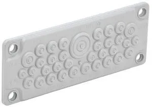 TITAN Ввод кабельный мембранный 35 отверстий d=7-32мм IP65 серый IEK TI-00D-MC-035-65