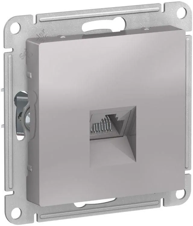 Розетка компьютерная 1-м AtlasDesign RJ45 кат.5E механизм алюм. SE ATN000383