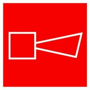 Знак наклейка F11 "Звуковой оповещатель пожарной тревоги" (200x200) EKF an-f-11