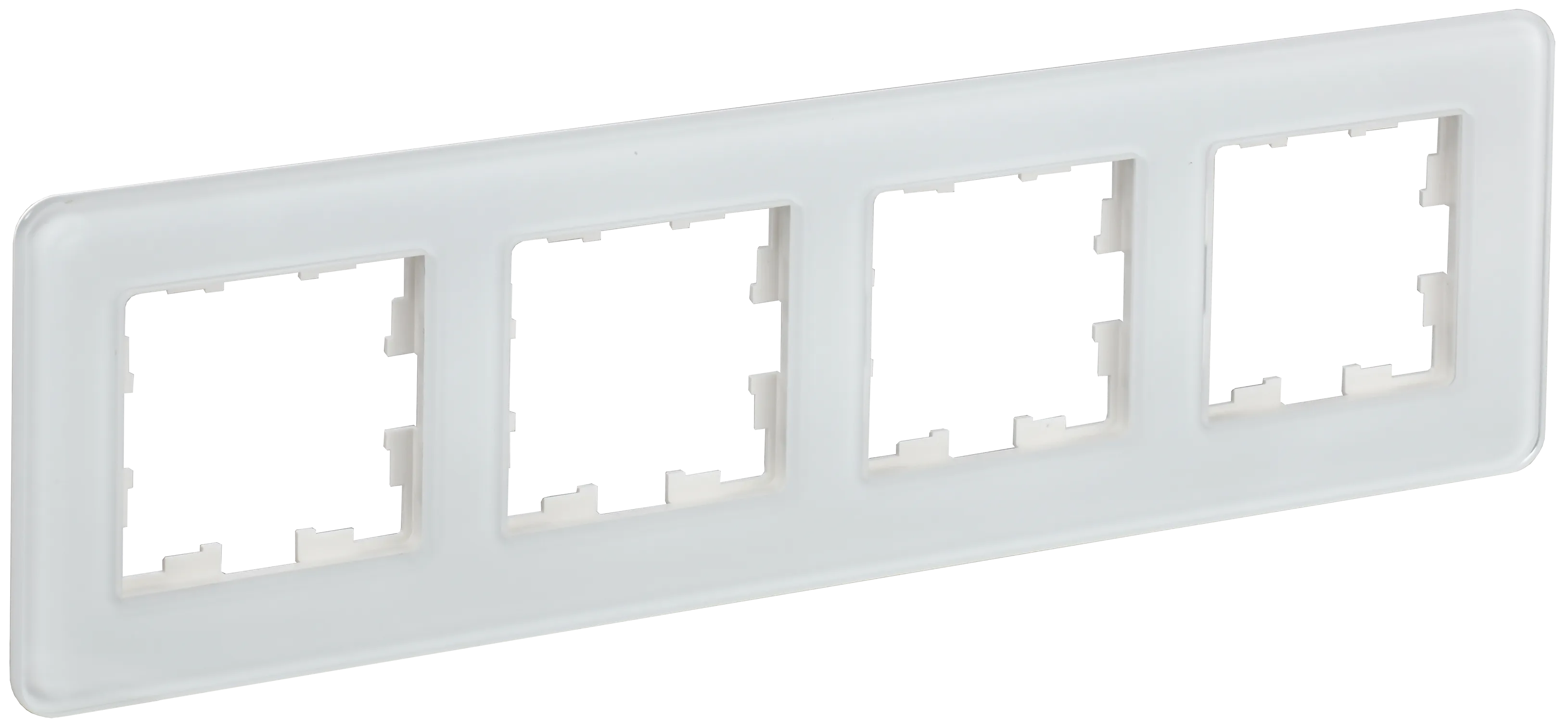 BRITE Рамка 4-местная РУ-4-2-Бр стекло белый RE IEK