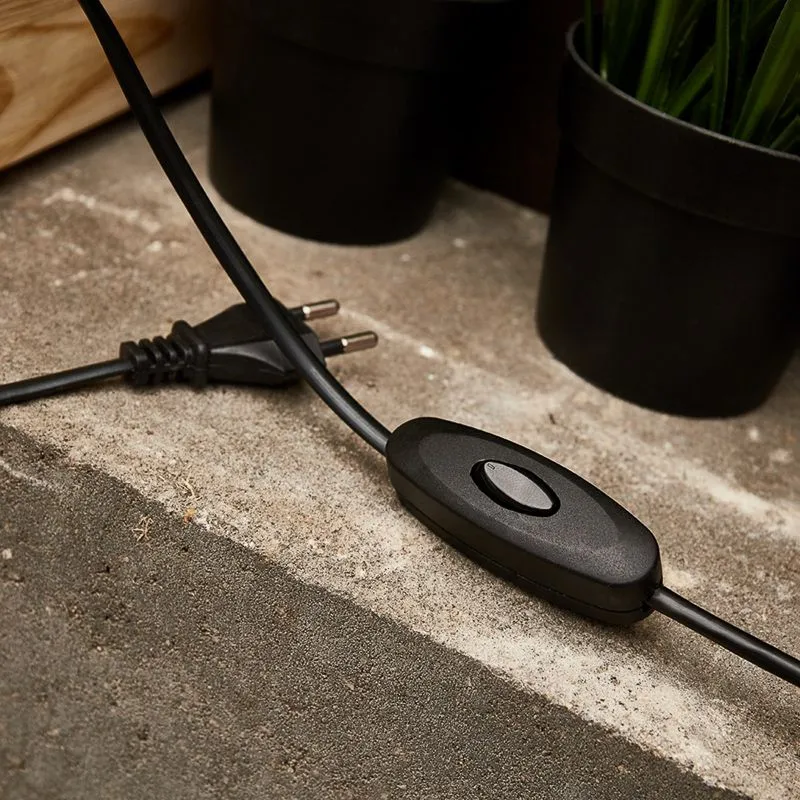 Выключатель-кнопка 250V 2А ON-OFF черный на электропровод (для настольной лампы) REXANT - Фото 2