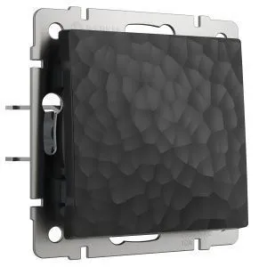 Выключатель одноклавишный (hammer черный) Werkel W1210008