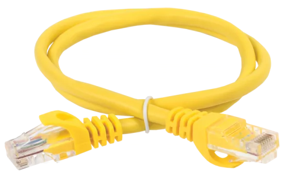 Шнур коммутационный (патч-корд) кат.5Е UTP 3м желтый GENERICA