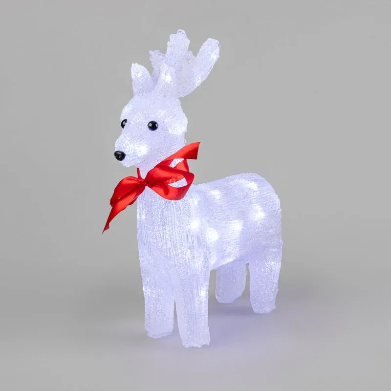 Акриловая светодиодная фигура Оленёнок 30х14х35 см, 4,5 В, 3 батарейки AA (не входят в комплект), 40 светодиодов NEON-NIGHT
