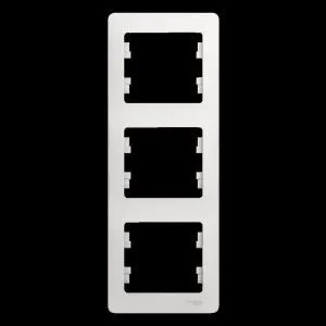 Рамка 3-м Glossa вертикал. бел. SE GSL000107 275133