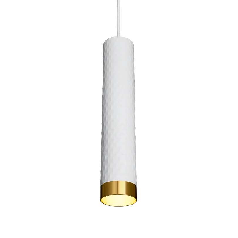Подвесной светильник WOLTA WSL-GU10/P10WG IP20 под лампу GU10 Белый/золото CELLA D55x280 1/20 - Фото 4