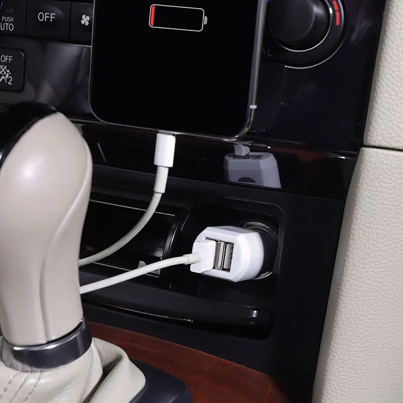 Автозарядка в прикуриватель USB (АЗУ) (5 V, 1000 mA) белая - Фото 2