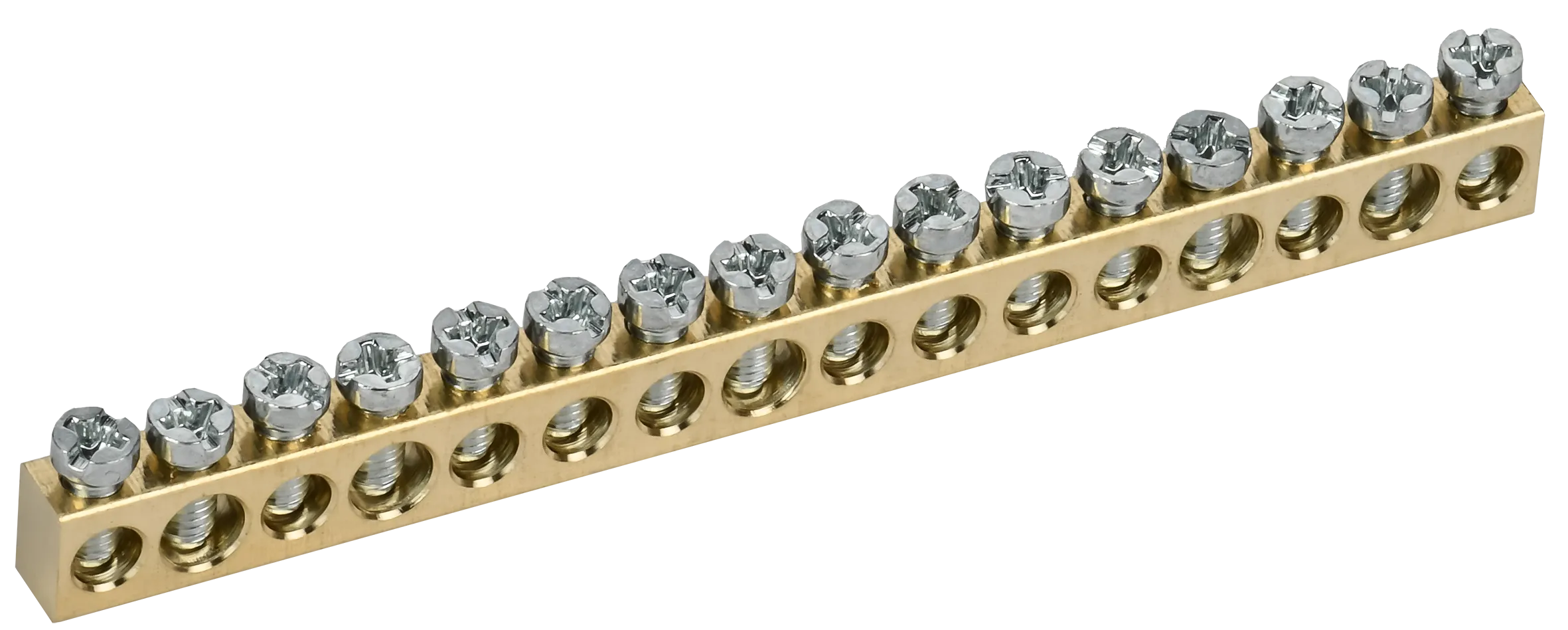 TEKFOR Шина нулевая сечение 6х9 16 отверстий IEK TF-KP00D-SN-16