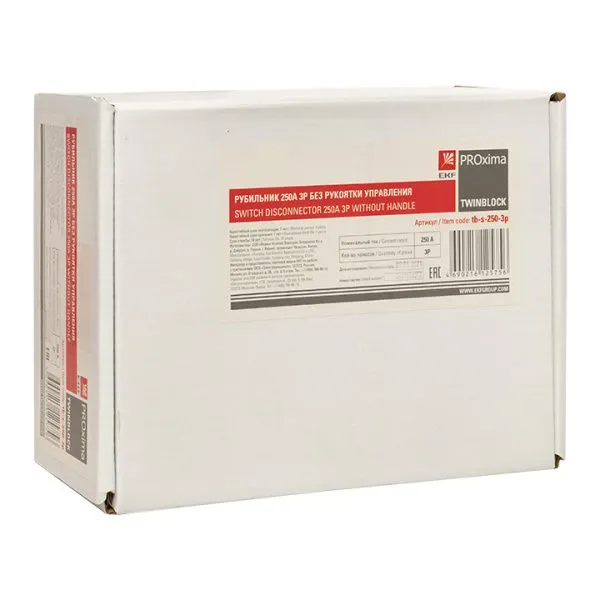 Рубильник 250A 3P без рукоятки управления TwinBlock EKF - Фото 4