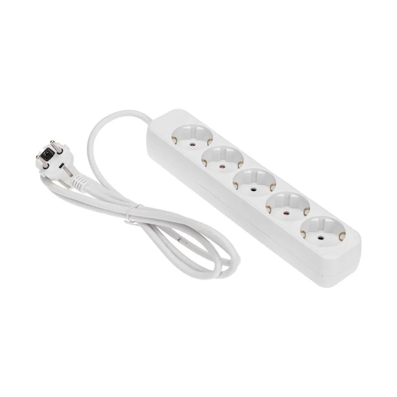 Удлинитель STANDARD 5 гнезд, 1,5м, 3х1,0мм², с/з, белый REXANT - Фото 2