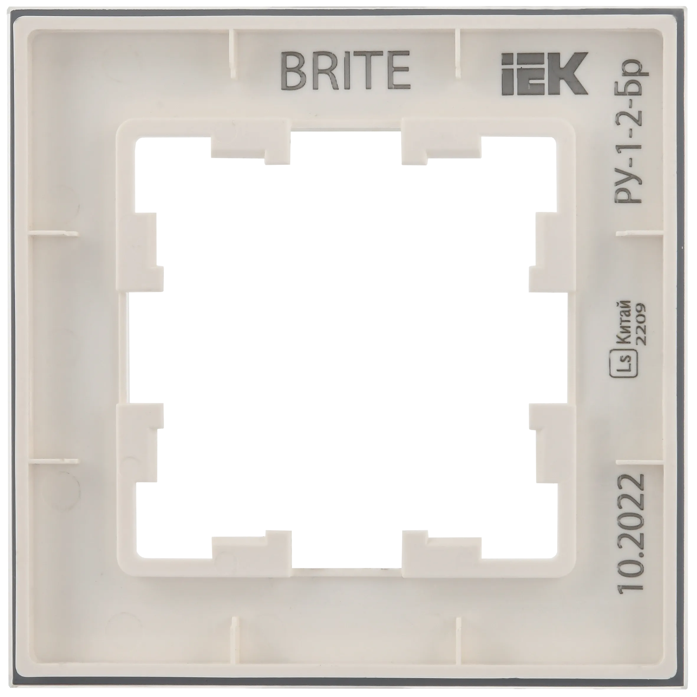 BRITE Рамка 1-местная РУ-1-2-Бр стекло белый матовый IEK - Фото 4