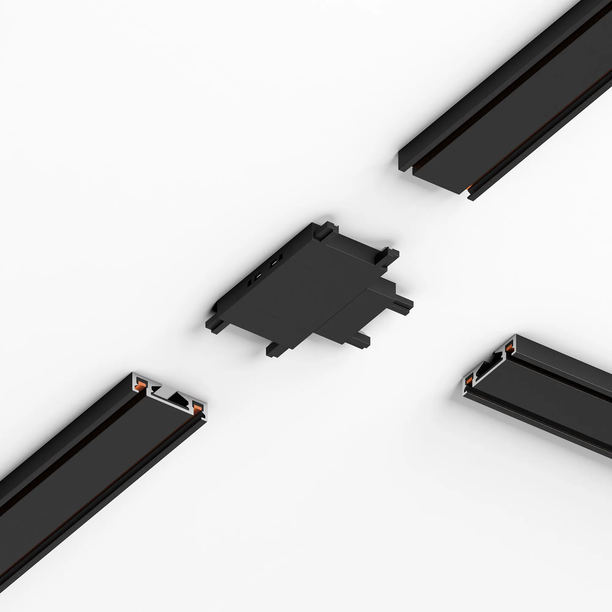 Flat Magnetic Коннектор для четырёхстороннего соединителя накладного шинопровода (чёрный) 85004/00 E - Фото 6