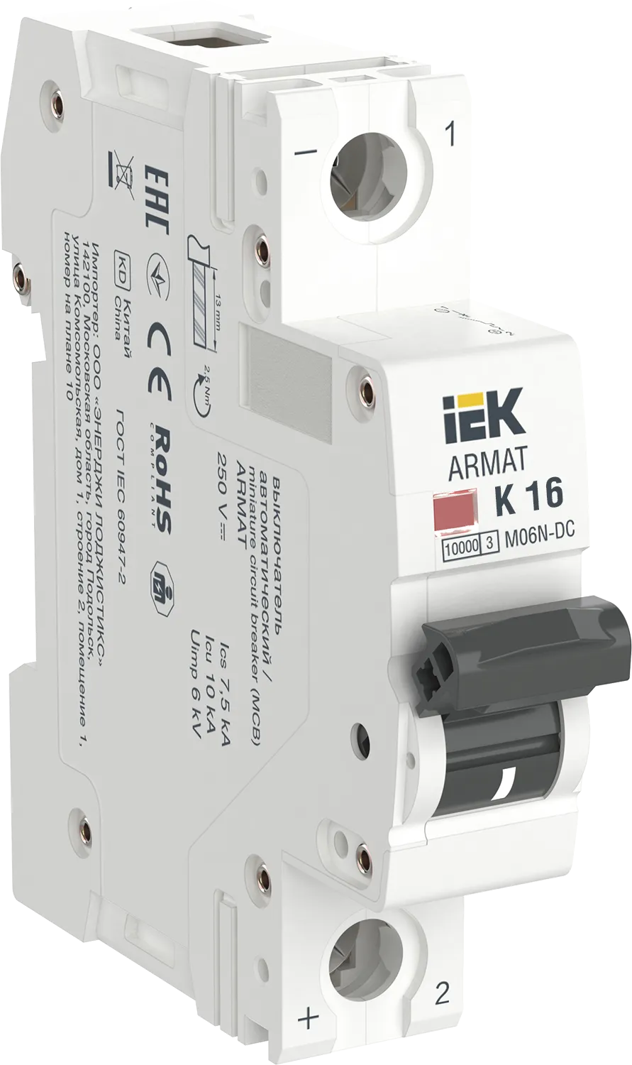 ARMAT Автоматический выключатель M06N-DC 1P K 16А IEK
