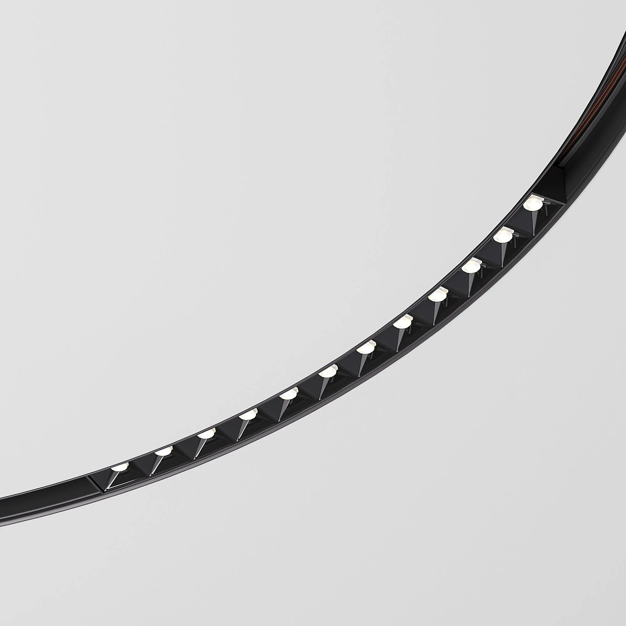 Slim Magnetic Трековый светильник для радиусного шинопровода 12W 4200K Intenso чёрный Ø 1200мм