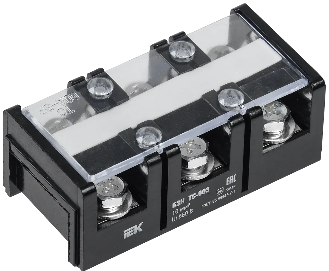 Блок зажимов наборный БЗН TC-4004 200мм2 400A 4 пары IEK