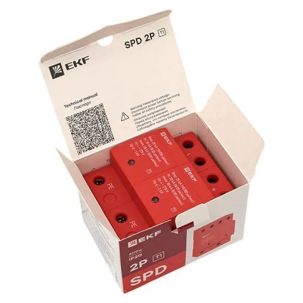 УЗИП Класс 1 Iimp 25kA (10/350μs) 2P EKF - Фото 10