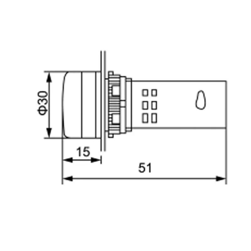 Индикатор значения напряжения красный VD22 70-500 В - Фото 5