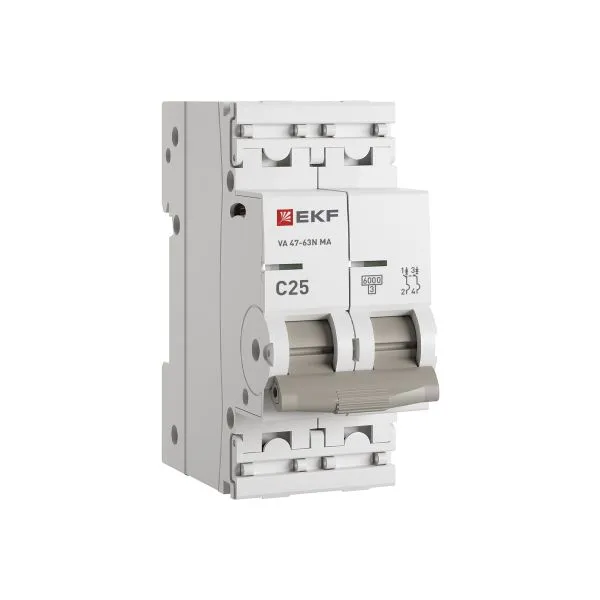 Авт. выкл. ВА 47-63N MA 2P 25А (C) 6кА без тепл. расцепит. PROXIMA EKF