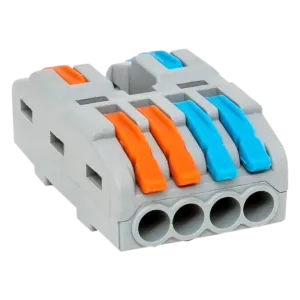 Строительно-монтажная клемма СМК 222-424 разветвительная 4 выхода 0,08-4 мм2 EKF plc-smk-422-4