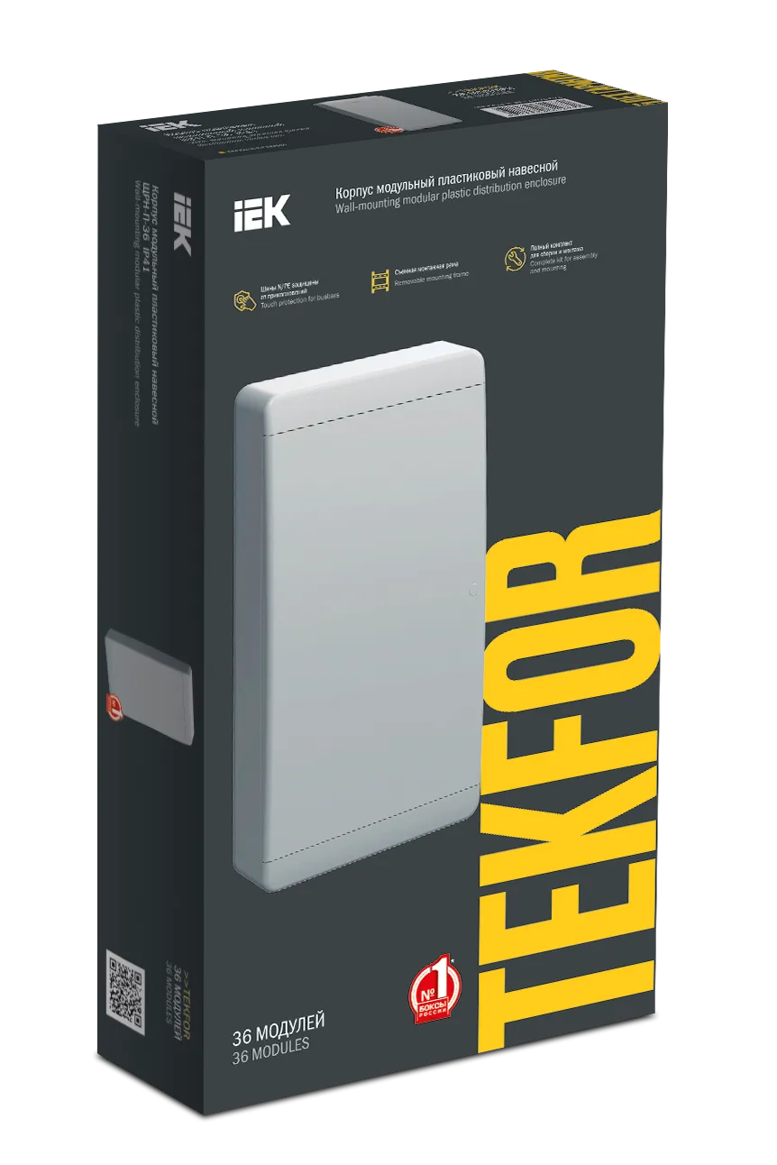 TEKFOR Корпус пластиковый ЩРН-П-36 IP41 белая дверь IEK - Фото 2