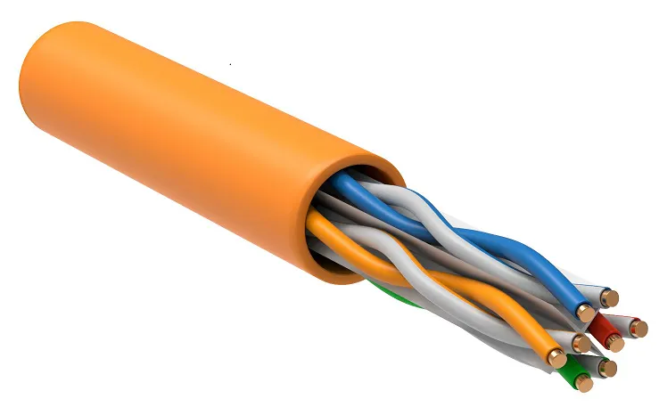ITK Витая пара U/UTP кат.6 4х2х0,57 LSZH нг(А)-HF оранжевый (305м) РФ/Т
