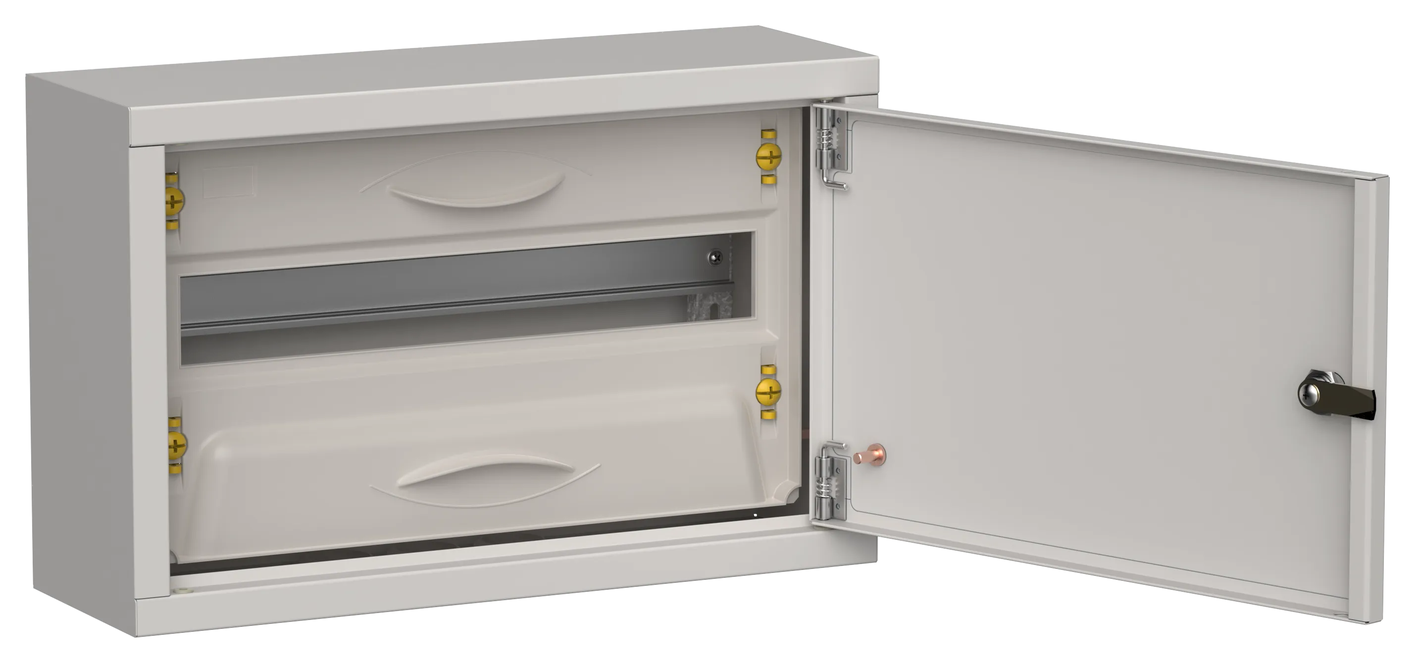 TITAN 5 Корпус металлический ЩРн-18 (1х18) 268х420х140мм IP31 серый (одна дверь) IEK