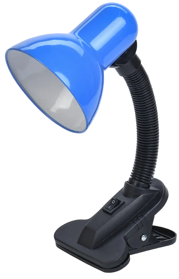 LIGHTING Светильник настольный 1001 на прищепке Е27 синий IEK LNNL1-1001-2-VV-40-K07
