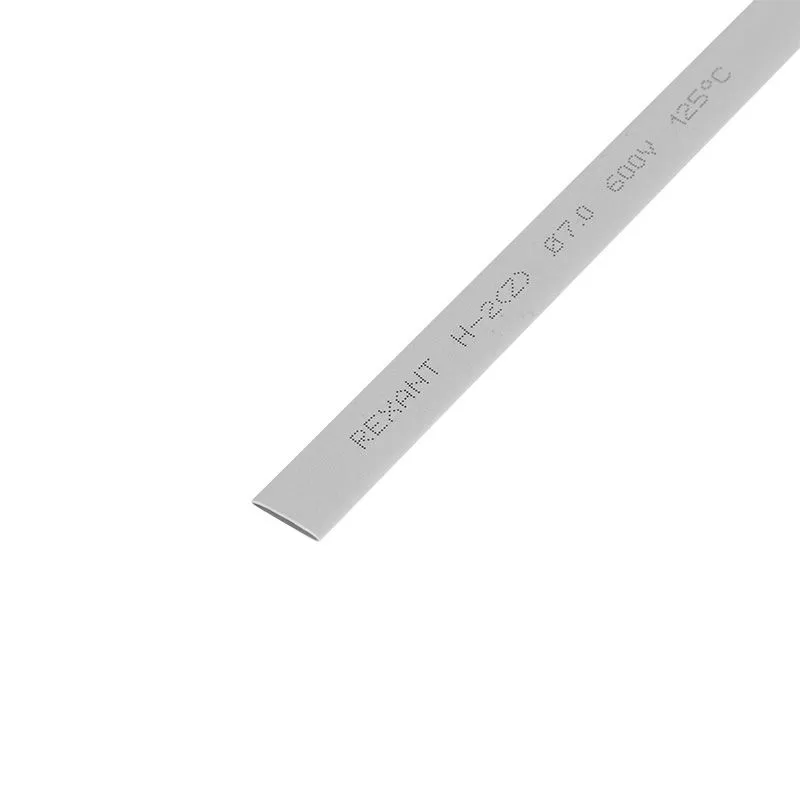 Трубка термоусаживаемая ТУТ нг 7,0/3,5мм, серая, упаковка 50 шт. по 1м REXANT 20-7010