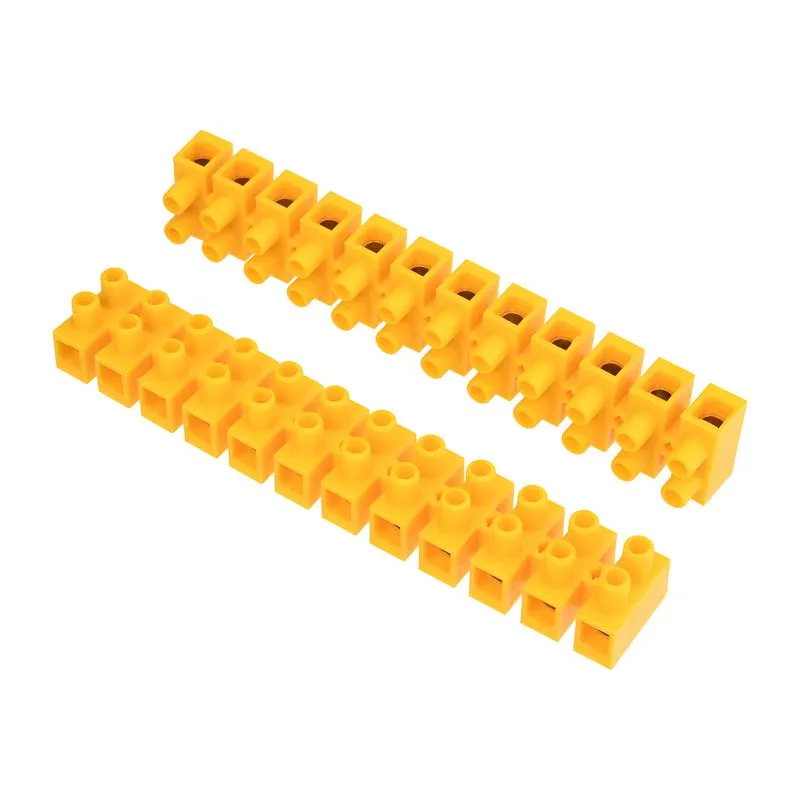 Клеммная винтовая колодка KВ-25 10-25, ток 60 A, полипропилен желтый REXANT (10 шт./уп.)