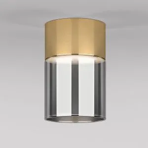 Светильник потолочный светодиодный 10W 4000К латунь/дымчатый 25047/LED Elektrostandard a064708