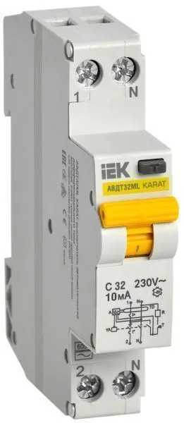 Выключатель автоматический дифференциального тока АВДТ32МL C32 10мА KARAT IEK MVD12-1-032-C-010