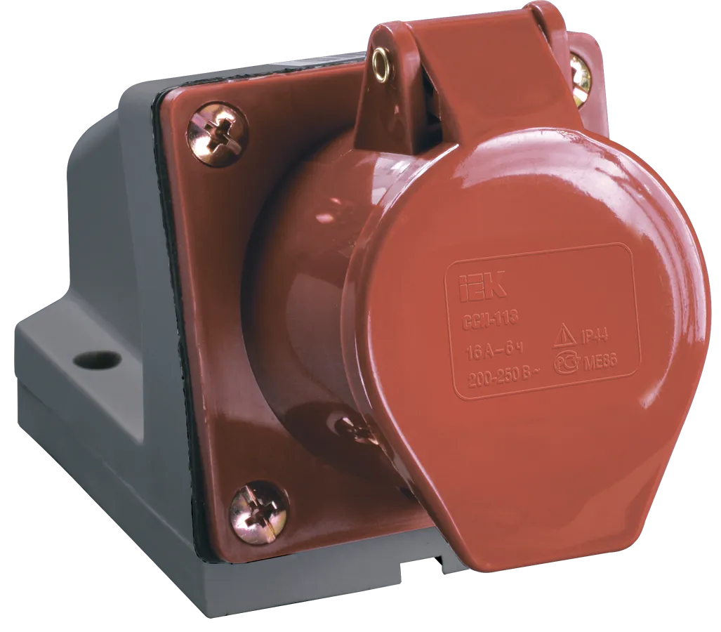 Розетка стационарная ССИ-124 3Р+РЕ 32А 380В IP44 IEK