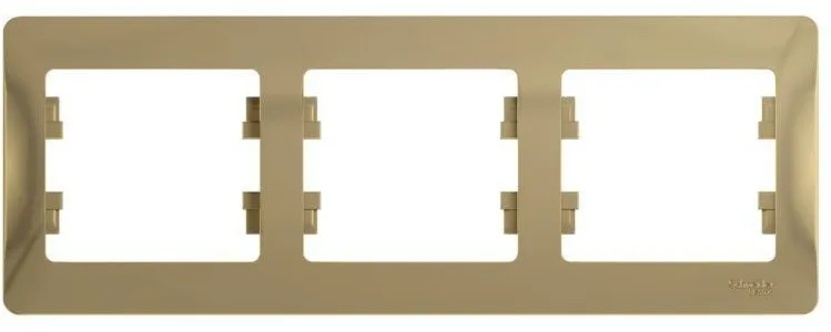 Рамка 3-м Glossa горизонт. титан SE GSL000403