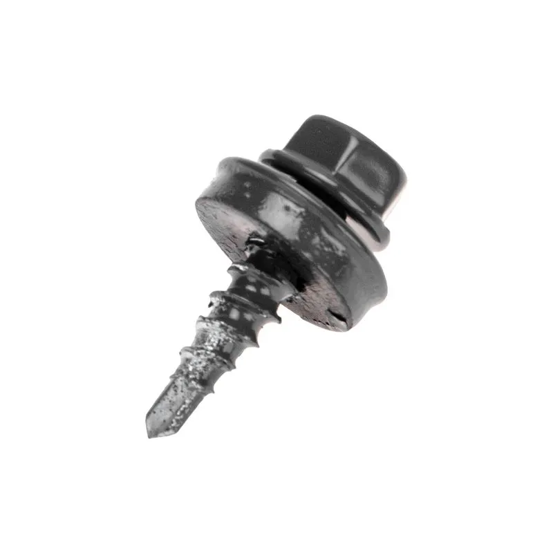 Саморез кровельный 4,8х19мм, окрашенный RAL 7024, короб (250 шт/уп) KRANZ