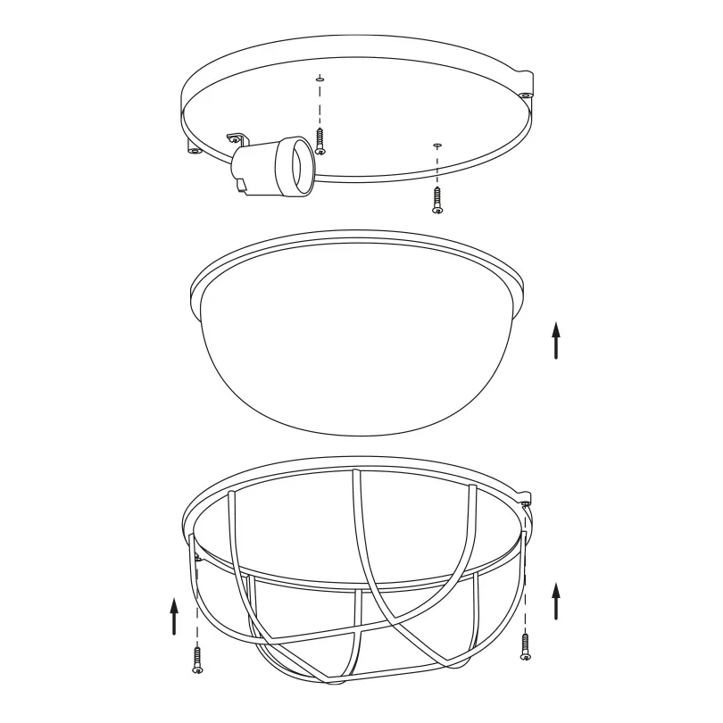 Светильник под лампу 60W-E27 (лампа в комплект не входит)  IP54 WOLTA - Фото 2