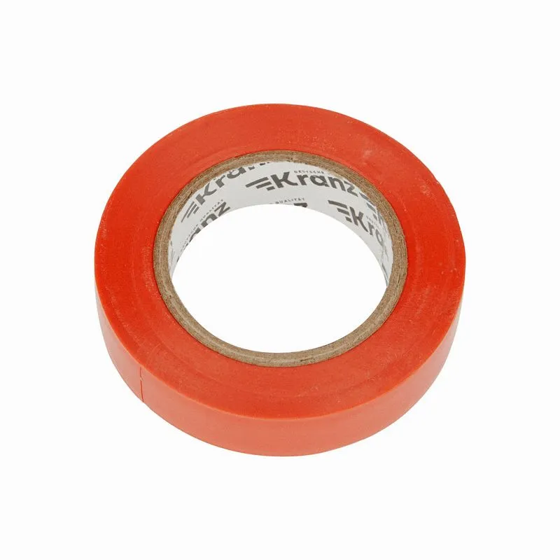 Изолента ПВХ 0,13х15мм, 20м, красная KRANZ - Фото 4