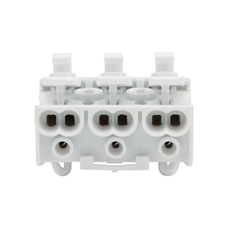 Клемма пружинная соединительная КСП 3-полюсная с заземлением и с монтажными ножками (100 шт./уп.) REXANT - Фото 4